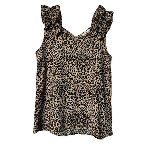 Anthropologie Entro Leopard Print Sleeveless Top - Picture 3 of 5